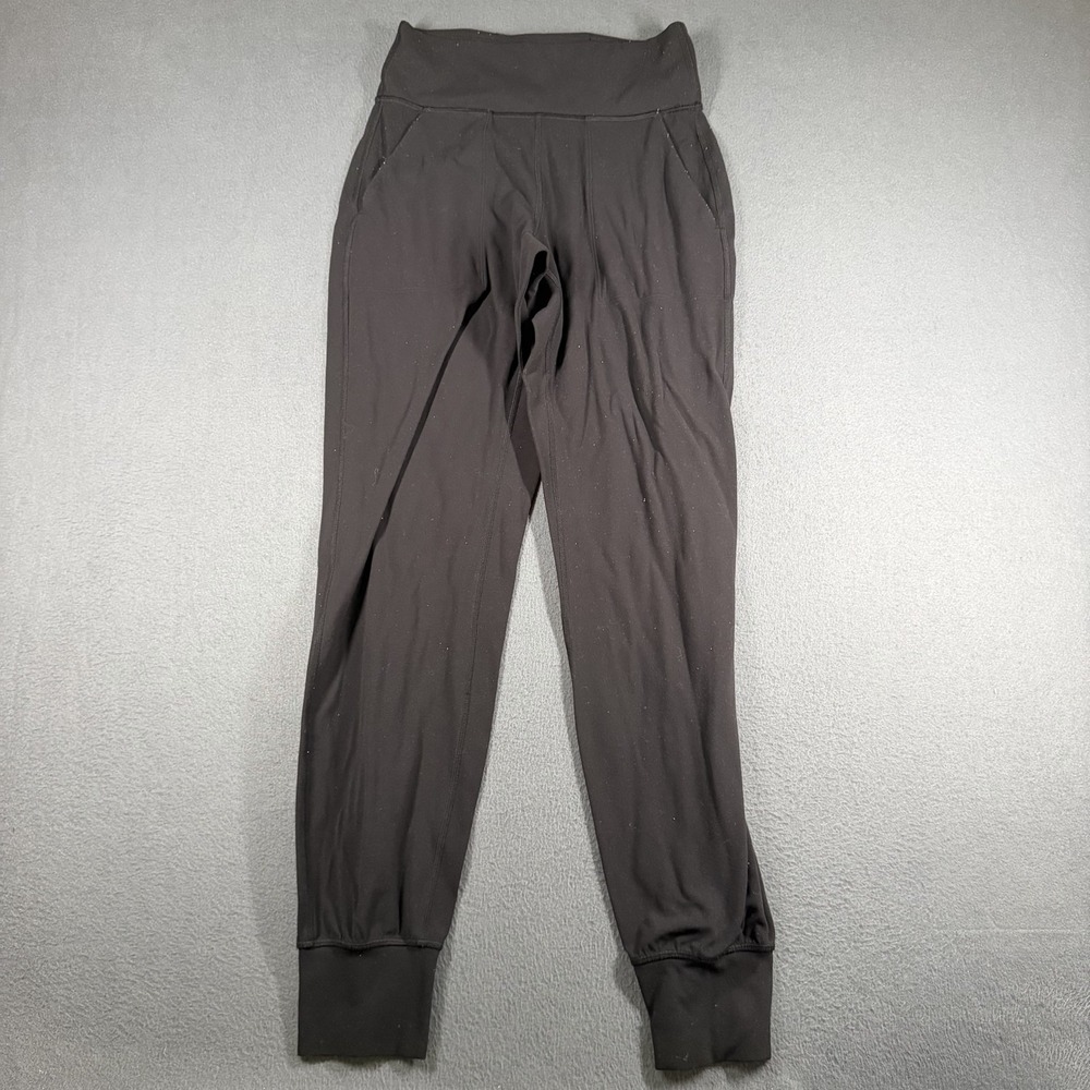 Lululemon Align Jogger Pants Women 4 Black High Rise Pockets Tapered Leg LW5DH6S